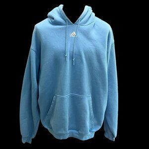 Baby Blue Adidas Vintage Center Logo Hoodie